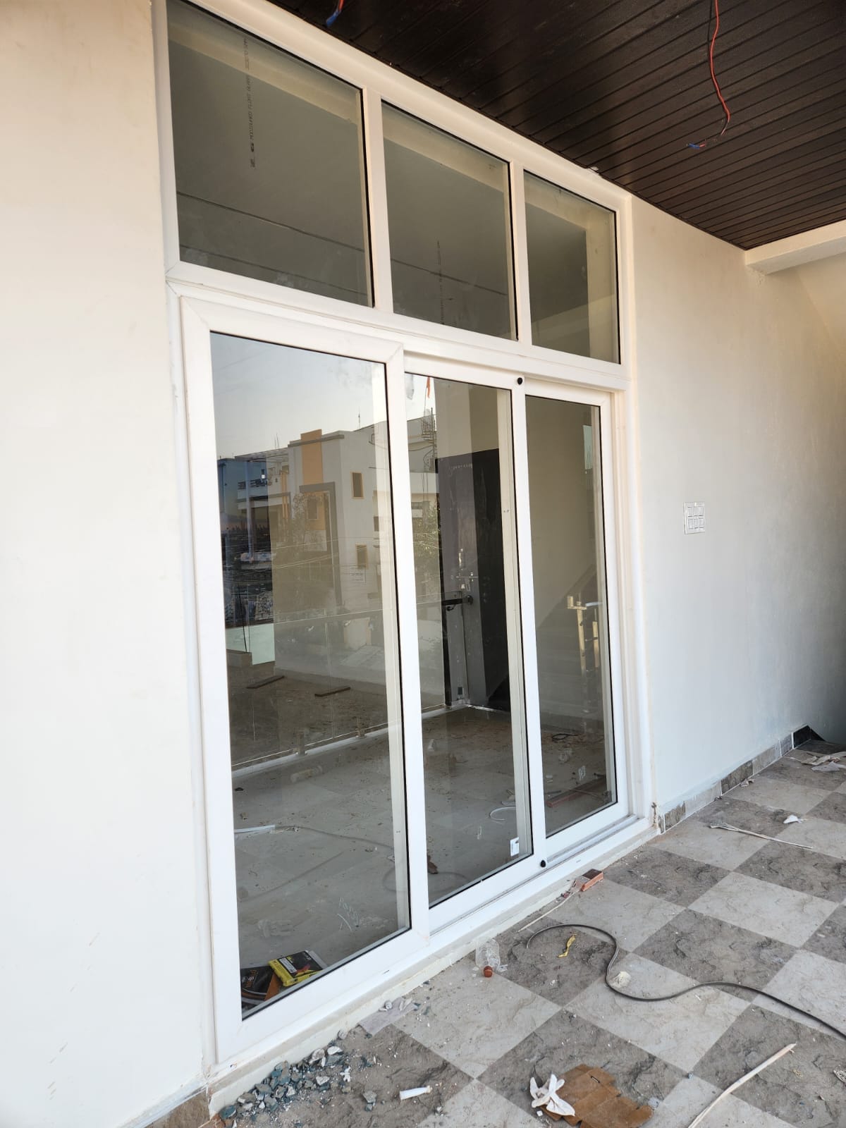 Glass sliding door installation