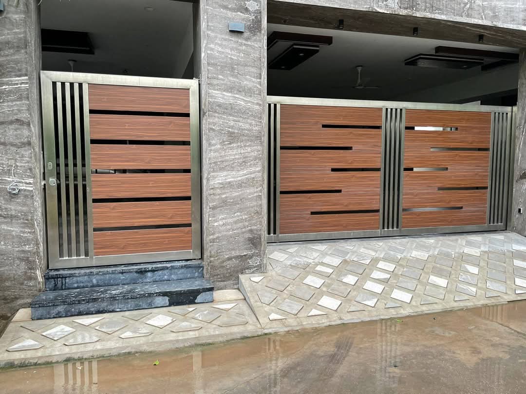 Custom driveway gate fabrication