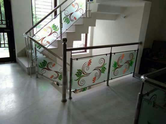 Interior staircase railing fabrication