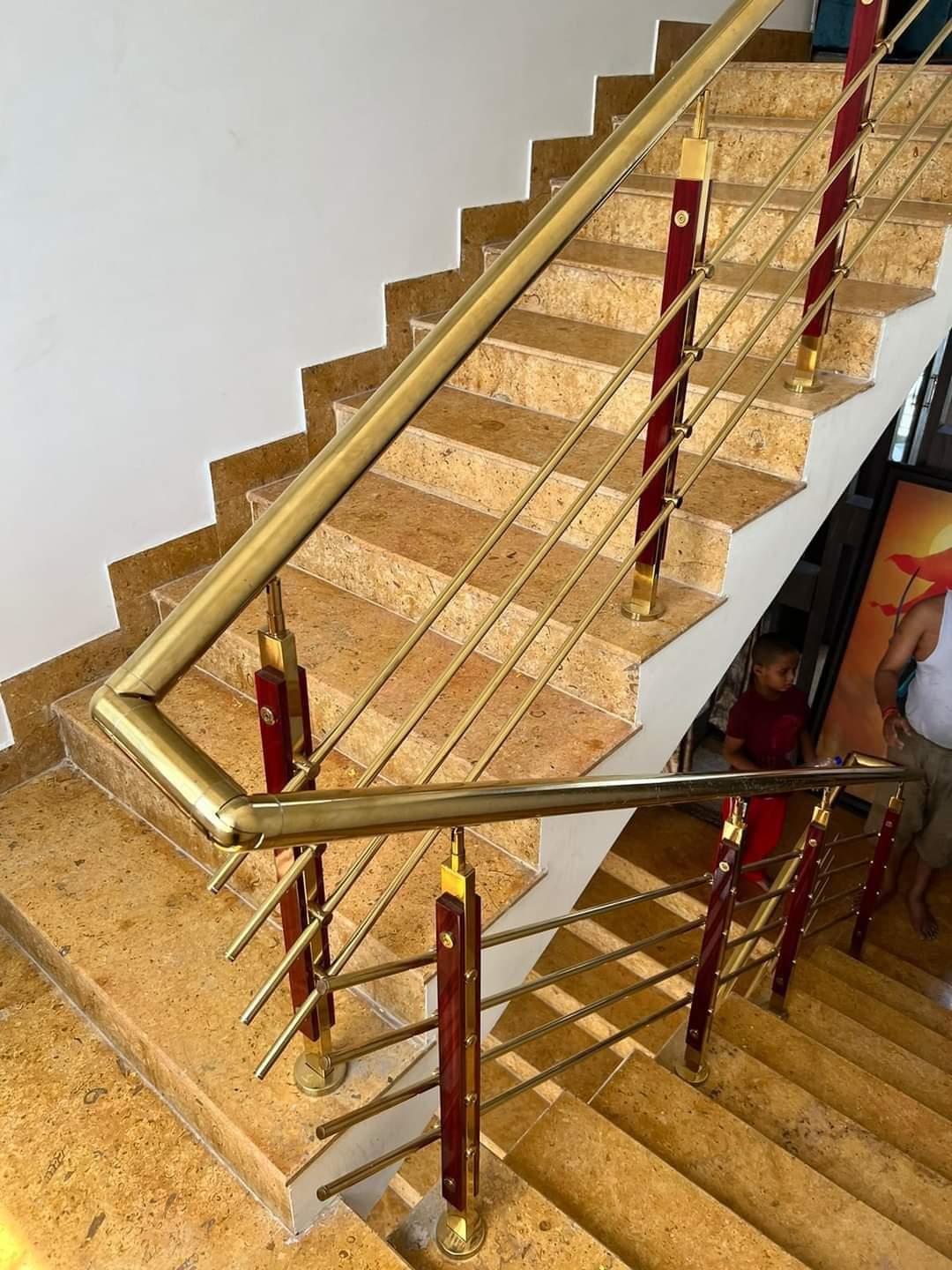 Interior staircase railing fabrication