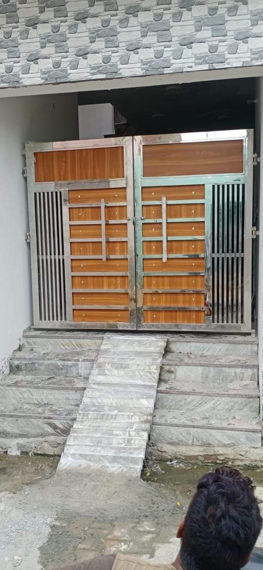 Decorative steel grill door design
